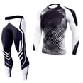 thumbnail image 1 of Minnieouse Ropa interior térmica masculina Traje de compresión Calzoncillos largos Invierno Deportes al aire libre Función Ropa de entrenamiento Fitness conjuntos de ropa Punto blanco SG Minnieouse AP013677-07, 1 of 6
