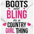 thumbnail image 2 of Boots Bling Country Thing Cute Women's Graphic T Shirt Tees Brisco Brands S, 2 of 5