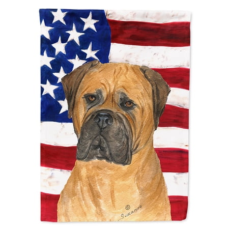 USA American Flag with Bullmastiff Flag Canvas House Size