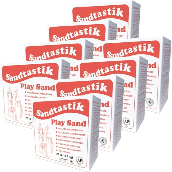 Sandtastik Sparkling White Play Sand, 200 lb (90 kg) - Fill Sandboxes, Sand Trays, Sensory Tables