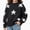 Black, variant on Afuyipoi Girls Star Jacquard Knit Pullover Sweater for Kids Size 6-12Y Fall Winter Soft Casual Outfit Hot Pink Size 8
