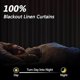 thumbnail image 2 of Juego de cortinas Guken Blackout, 160 cm de longitud, 2 paneles, color rojo, lino, 2 of 7