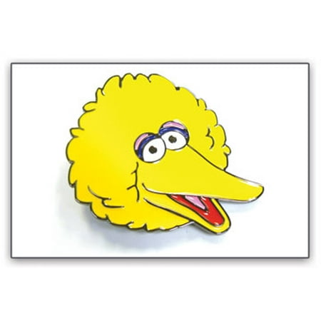 Open Face Buckle - Belt Buckle - Sesame Street - New Big Bird Face Yellow Licensed bb120702ses
