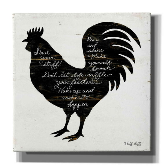 Epic Graffiti 'Rooster - Strut Your Stuff' by Cindy Jacobs, Canvas Wall Art, 18"x18"