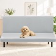 thumbnail image 2 of JIATER Futon Slipcovers Stretch Armless Futon Bed Covers Machine Washable Furniture Protector,Silver Gray, 2 of 7