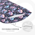 thumbnail image 3 of Fuzoiu cool Skull flower Print Fuzzy Pillowcases, Super Soft Pillow Case Cover with Zipper for Bedroom, Sofa, Couch,Cozy Pillow Shams for All Seasons-16"x24", 3 of 6