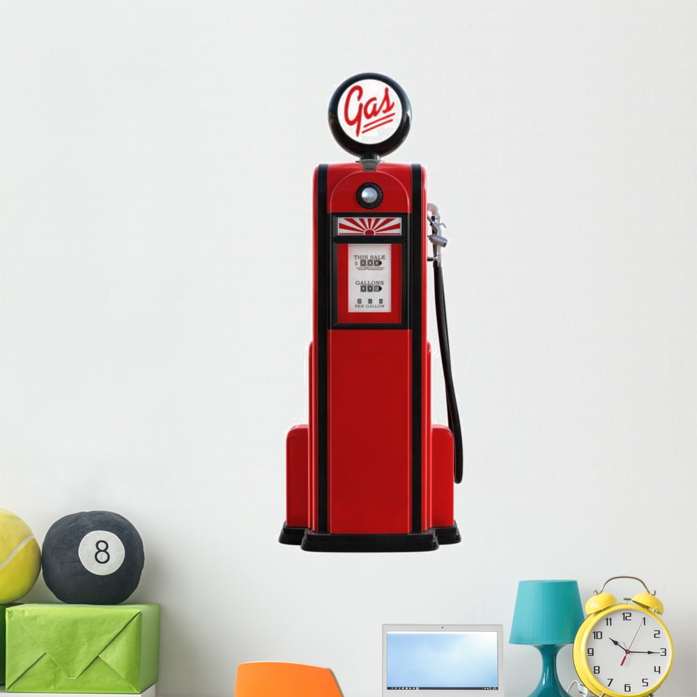 1950s Gas Pump Wall Decal by Wallmonkeys Peel and Stick Graphic (48 in