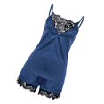 thumbnail image 2 of Conjunto de para mujer, top de tirantes finos de y pantalones cortos con ribete de encaje SG Salvador Trajes de pijama de satén para mujer, 2 of 8