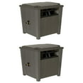 thumbnail image 1 of Suncast Farmington Hideaway Garden Hose Storage Pot, Stoney (2 Pack), 1 of 9