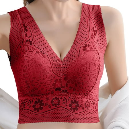 

Mackneog Workout Bra Sexy Beautiful Back Breathable Thin Bras for Women Seamless Lace Sports Bra for Women NylonSpandex Push Up Bras for Women