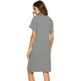 thumbnail image 2 of Uniexcosm Womens Maternity Dress Nightgown for Breastfeeding Short Sleeve Pregnancy Sleepwear Loungewear Dress, 2 of 6