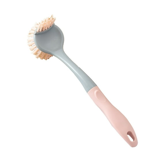 Dish Scrubber Brush, Dish Cookware and Vegetable Brush with Durable Bristles, 2 Sides Dish Brush for All Purpose Cleaning Pink