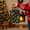 thumbnail image 6 of 12 Pcs Christmas Party Favors Bags Black and Gold Christmas Goodie Gift Paper Bags with Handles Xmas Tree Reindeer Snowflake Candy Treat Pouch for Xmas Party Decoration Holiday Supplies, 6 of 6
