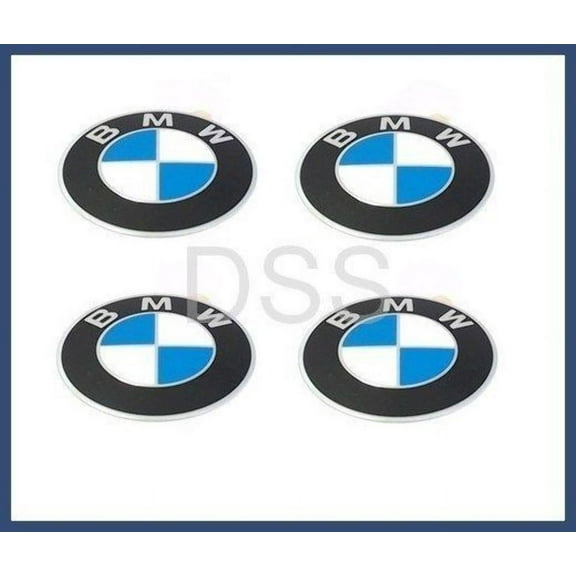 Genuine BMW Wheel Center Hub Cap Emblem Stickers 70mm Set (x4) OE 36136758569