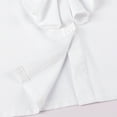 thumbnail image 5 of JGGSPWM Womens Solid Ruffle Button Down Vintage Dressy Shirts Court Style Blouse Cozy Tops Winter Pullover Long Sleeve Lapel Stand Collar Outwear White S, 5 of 7