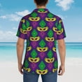 thumbnail image 6 of Kll Men'S Hawaiian Shirt Short Sleeve Button Down Beach Shirts-Mardi Gras Carnival3, 6 of 8