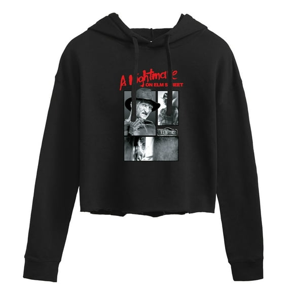 Nightmare on Elm Street - Elm Street Freddy - Juniors Cropped Pullover Hoodie