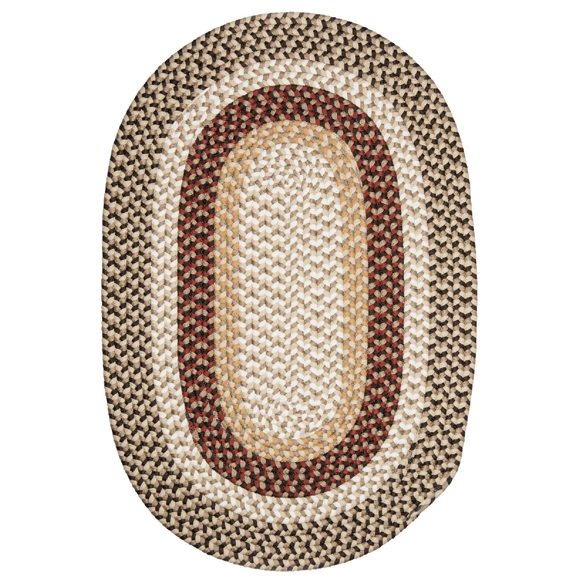 4' x 6' Oval Handmade Braided Area Throw Rug