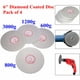 4pcs 6" Diamond Coated Flat Lap Grinding Wheel 600 800 1200 3000 Grit Disc Tool – image 1 sur 4