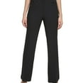 thumbnail image 3 of Calvin Klein Womens Straight-Leg Trouser Dress Pants, Black, 4, 3 of 4