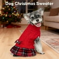 thumbnail image 4 of KYEESE Dog Sweater, Red Turtleneck Sweater Dress with Bowtie, Dog Sweater for Small Dogs, L, 4 of 7