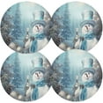 thumbnail image 2 of Coolnut Cute Christmas Snowman Placemats Set of 6 Non-Slip Heat Resistant Dining Table Place Mats Washable Kitchen PVC Weave Table Mats Home Decor Gifts, 2 of 7
