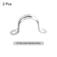 thumbnail image 3 of 25mm Rígidas Tubería Correas, 2 Agujero U-Forma Carbono Acero Galvanizado Soporte Tubo Clips para Agua Tubo Tubería 2uds, 3 of 5