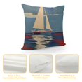 thumbnail image 4 of JRXY  Nautical Sailing Pillow Covers Two Sides Navy Blue Anchor Compass Sailboat Decorative Throw Pillow Cases for Sofa Couch Bed Home Decor White, 4 of 5