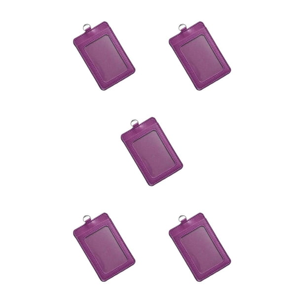 Inteprter 10 Uds. De portatarjetas de identificación, carcasa protectora informal, funda para tarjetas de autobús, Vertical/púrpura Type2 NO2
