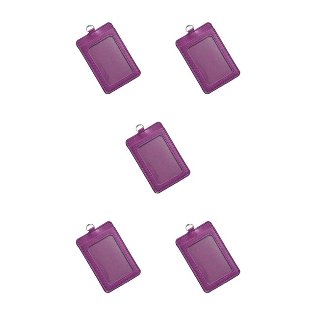 Inteprter 10 Uds. De portatarjetas de identificación, carcasa protectora informal, funda para tarjetas de autobús, Vertical/púrpura Type2 NO2
