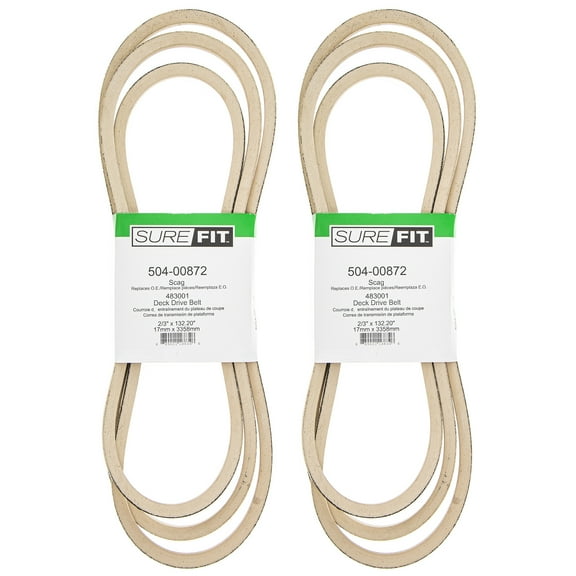 SureFit Deck Drive Belt for Scag 483001 Pro-V SWZV52V Z-Cat SMZC-36A Mower 2PK