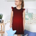 thumbnail image 4 of Vsdgher Chemise de Nuit Géométrique Rouge pour Filles Manches Courtes à Volants Robe de Nuit Pyjama pour Fête Pyjama-Moyen, 4 of 6
