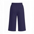thumbnail image 6 of Qabnzmfo Capri Pants for Girls Casual Drawstring Wide Leg Cropped Pant with Pockets Summer Elastic Waist Capris, 6 of 9