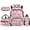 Pink Deer Bow, variant on Yuyamidu Brown Duck Camo 17-Inch Kids Backpack Set, 4Pcs School Bookbag with Lunch Box Pencil Case Water Bottle Sleeve for Teens Boys Girls Outdoor Travel