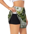 thumbnail image 2 of Haiem Nature Hand Daisies Art Women's 2 in 1 Running Shorts - Lightweight Athletic Workout Gym Yoga Breathable Sports Shorts Liner with Phone Pockets-Small, 2 of 9