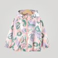 thumbnail image 2 of Afuyipoi Boys Girls Print Softshell Hooded Jacket Waterproof Windbreaker Outdoor Casual Zip Up Size 1-13 Purple Size 2T, 2 of 3