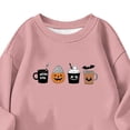 thumbnail image 5 of WQNVRNR Girl Halloween Sweatshirt Casual Crew Neck Pullover Pumpkin Ghost Graphic Long Sleeve Tops Shirt Pink 6-7 Years, 5 of 6