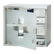 Kole Imports Lockable 2 Level Medicine Cabinet