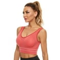 thumbnail image 4 of Xmarks Racerback Sports Bras Removable Padded, Wirefree Sports Bra Tops for Women,Comfort Molded Cup Bras, 4 of 12