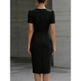 thumbnail image 2 of 2026 Elegant Off-Shoulder Mesh Sleeve Bodycon Dress for Women, Sweetheart Neck Midi Cocktail Party Dress, Formal & Wedding Guest Wear, 2 of 4