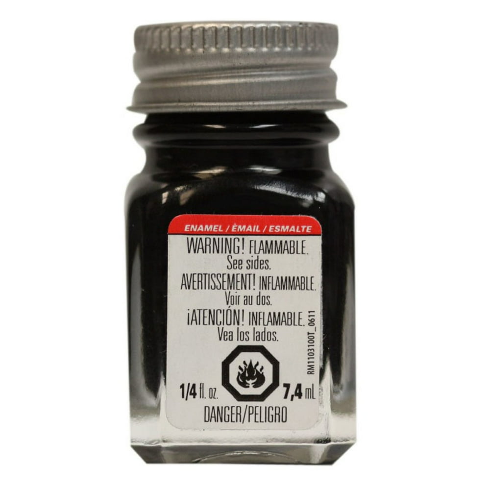 Testors Enamel Paint, .25 oz., Gloss Black