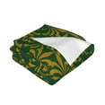 thumbnail image 5 of Green Yellow Leaves Throw Blanket, Super Soft Anti-Pilling Flannel Bed Blankets, 40"x30", 5 of 8