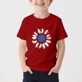 thumbnail image 2 of NAISIBABY Boys Short Sleeve Tee, Crewneck Soft Casual Floral Graphic Summer Trendy Active T-Shirt Red Size 7, 2 of 5