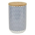 thumbnail image 1 of Design Imports CAMZ14110 Ceramic Treat Canister, French Blue Chevron, 1 of 4