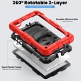 thumbnail image 2 of XYX For Lenovo Tab M8 4th Gen Case 8 inch 2024/2023, 360 Rotating Shockproof Cover with Stand, Screen Protector, Shoulder Strap, Red, 2 of 7