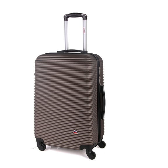 InUSA Royal 24" Hardside Lightweight Luggage with Spinner Wheels, Handle, and Trolley, Brown
