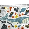 thumbnail image 4 of Lovely Cartoon Sea Creatures Shower Curtain for Kids，Cute Whale Fabric Bathroom Curtain 72x72 in, 4 of 6