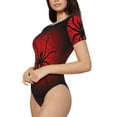 thumbnail image 2 of Easygdp Spider on the Web Women's One-Piece Swimsuit Slim Fit Crew Neck Bodysuit Athletic Swimwear with Concealed Buckle - Large, 2 of 9