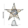 thumbnail image 2 of Christmas Tree Topper Star with Lights Iron Five Pointed Star Tree Top Decoration for Xmas Tree Easy Clip On Installation(Silver), 2 of 6