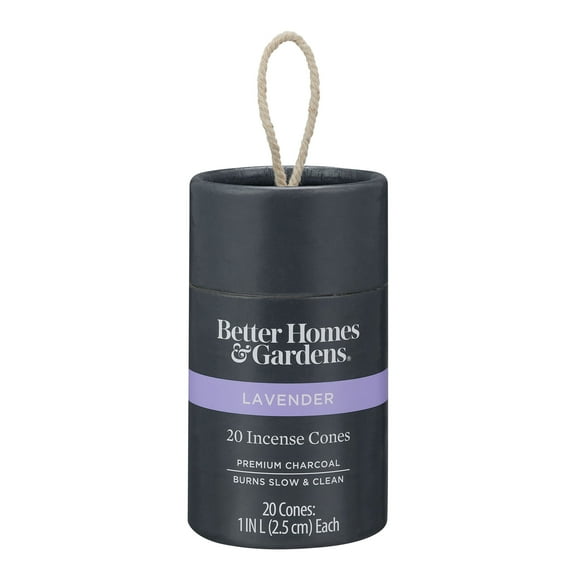 Better Homes & Gardens 1" Premium Charcoal Incense Cones, Lavender, 20 Pack